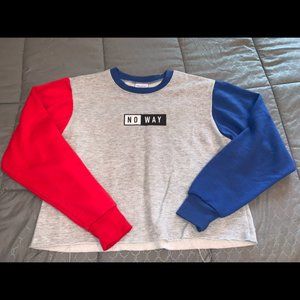RED AND BLUE SWEATER